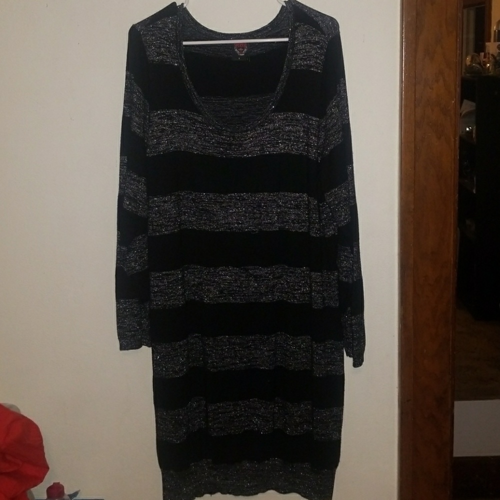 Shimmer sweater dress